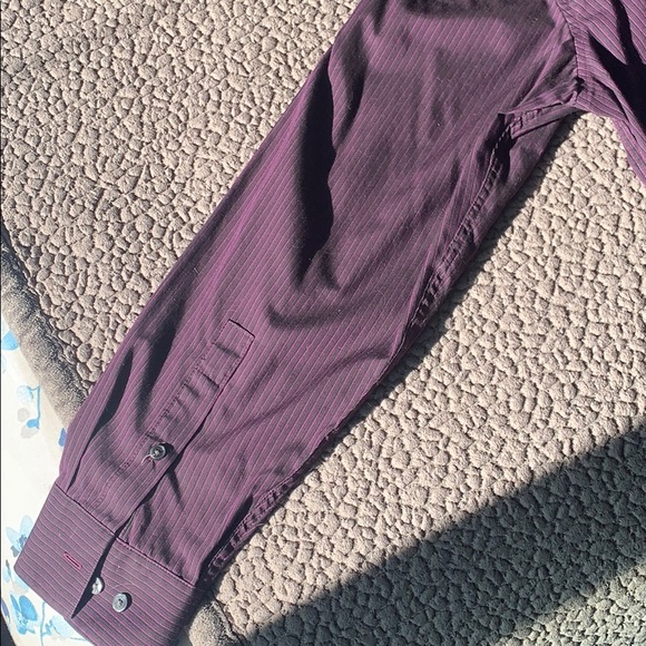 CK Purple and Black striped long sleeve shirt - Picture 5 of 5